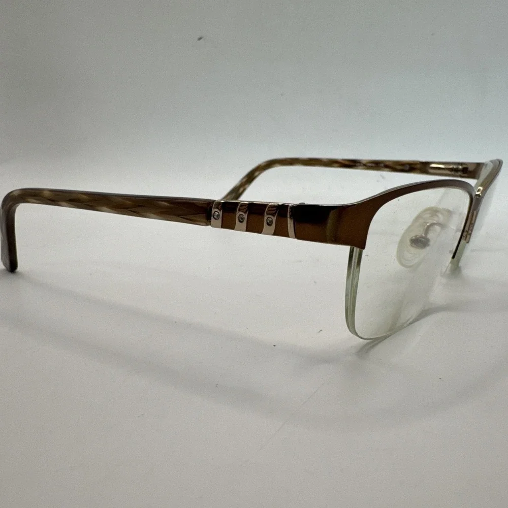 LIZ CLAIBORNE L615 0RF4 BROWN GOLD AUTHENTIC DESIGNER EYEGLASSES 53-17